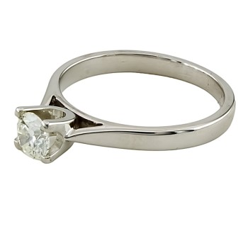 18ct white gold Diamond 0.40cts solitaire Ring size K